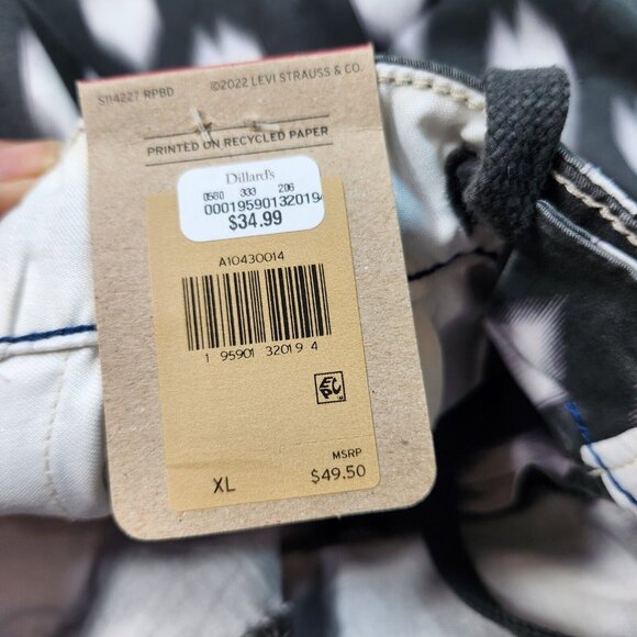 Levi's Men's Short Size XL XX Chino EZ Stretch Geometric Gray Shorts (16) - Picture 9 of 10